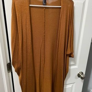 Long tunic cardigan sweater